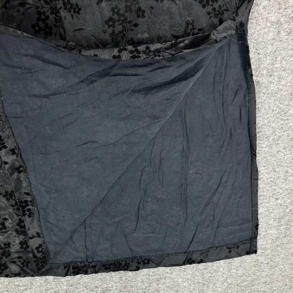 Y2K Worthington Woman Skirt Size 20W Black Floral Side Slit Whimsigoth Fairy - Picture 4 of 12